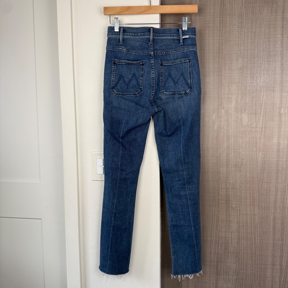 MOTHER Hustler Patch Pocket Ankle Fray Jeans in Out For The Evening Size 25 - Picture 8 of 13